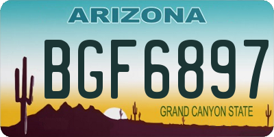 AZ license plate BGF6897