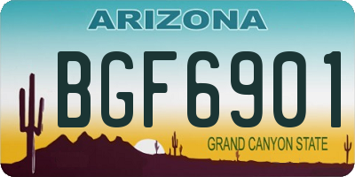 AZ license plate BGF6901