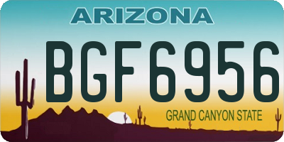 AZ license plate BGF6956