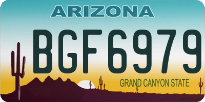 AZ license plate BGF6979