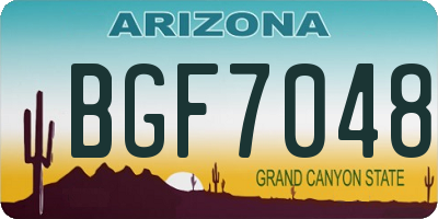 AZ license plate BGF7048