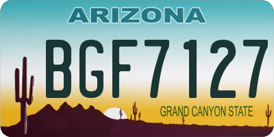 AZ license plate BGF7127