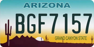 AZ license plate BGF7157