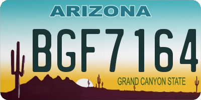 AZ license plate BGF7164