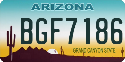 AZ license plate BGF7186