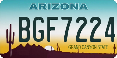 AZ license plate BGF7224