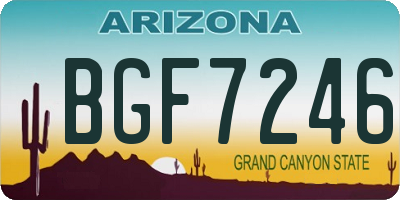 AZ license plate BGF7246