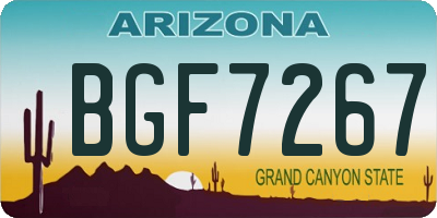 AZ license plate BGF7267
