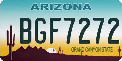 AZ license plate BGF7272