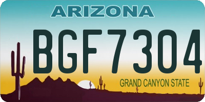 AZ license plate BGF7304