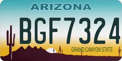 AZ license plate BGF7324