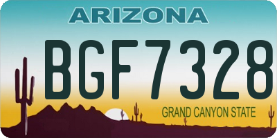 AZ license plate BGF7328