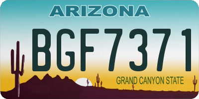 AZ license plate BGF7371