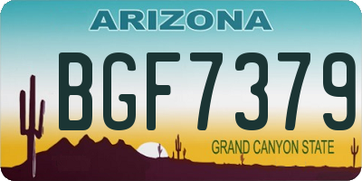 AZ license plate BGF7379