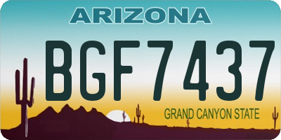AZ license plate BGF7437