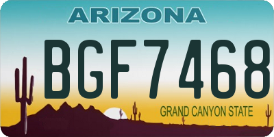 AZ license plate BGF7468
