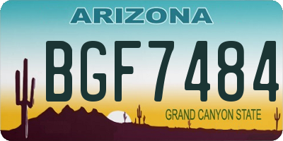 AZ license plate BGF7484