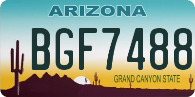 AZ license plate BGF7488