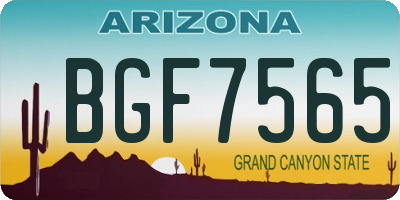 AZ license plate BGF7565