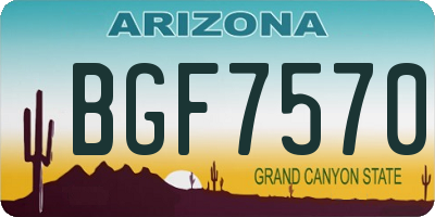 AZ license plate BGF7570