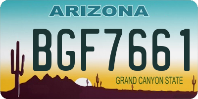 AZ license plate BGF7661
