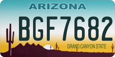 AZ license plate BGF7682