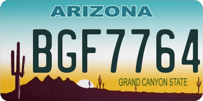 AZ license plate BGF7764