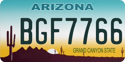 AZ license plate BGF7766