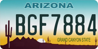 AZ license plate BGF7884