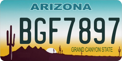 AZ license plate BGF7897
