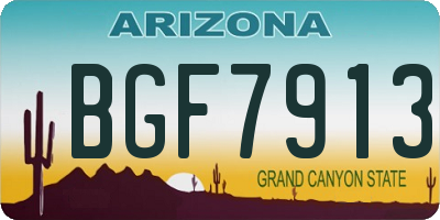 AZ license plate BGF7913