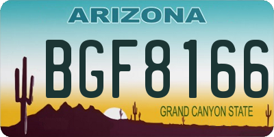AZ license plate BGF8166