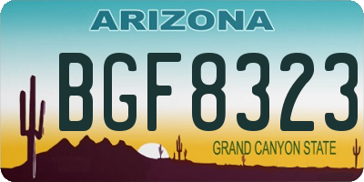 AZ license plate BGF8323