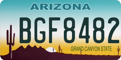 AZ license plate BGF8482