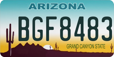 AZ license plate BGF8483