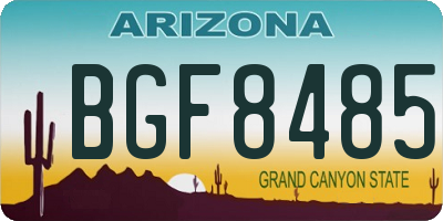 AZ license plate BGF8485