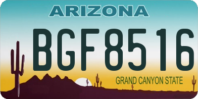 AZ license plate BGF8516