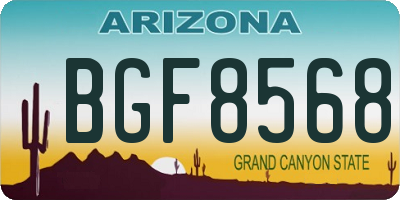 AZ license plate BGF8568