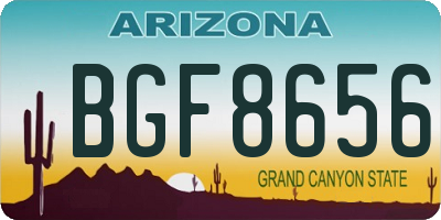 AZ license plate BGF8656