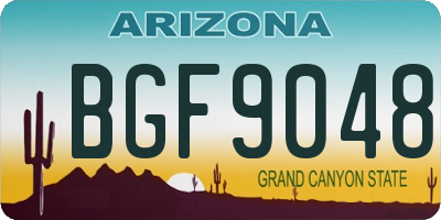 AZ license plate BGF9048