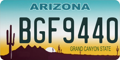 AZ license plate BGF9440