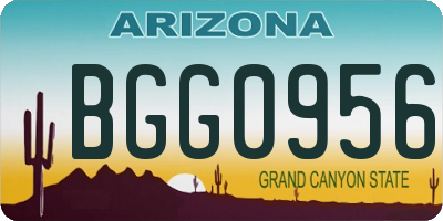 AZ license plate BGG0956