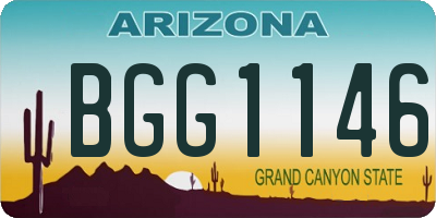 AZ license plate BGG1146