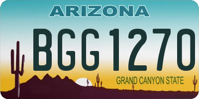 AZ license plate BGG1270