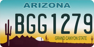 AZ license plate BGG1279