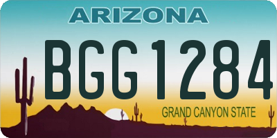 AZ license plate BGG1284