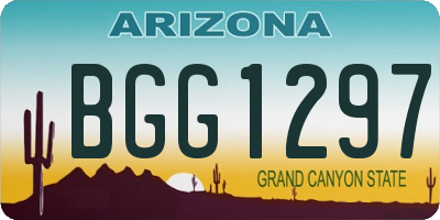 AZ license plate BGG1297
