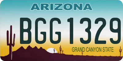 AZ license plate BGG1329
