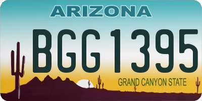 AZ license plate BGG1395