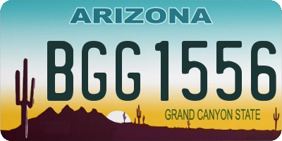 AZ license plate BGG1556